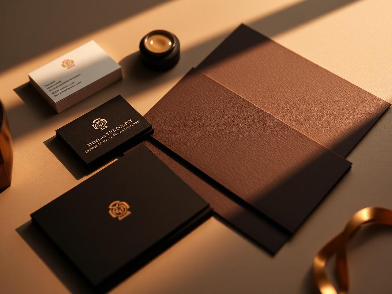 The Confection Co.: Gold-foil identity system: logo, cards, and stationery.